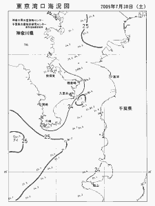東京湾口海況図(2005/07/30)