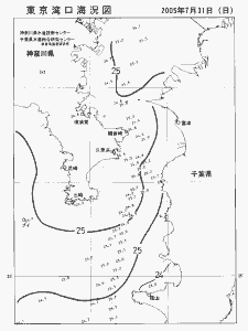 東京湾口海況図(2005/07/31)