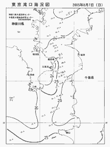 東京湾口海況図(2005/08/07)