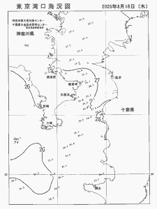 東京湾口海況図(2005/08/18)