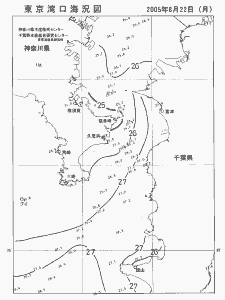 東京湾口海況図(2005/08/22)