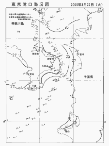 東京湾口海況図(2005/08/23)