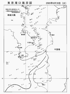 東京湾口海況図(2005/08/30)
