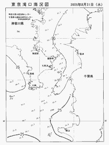 東京湾口海況図(2005/08/31)