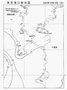 東京湾口海況図(2005/10/19)
