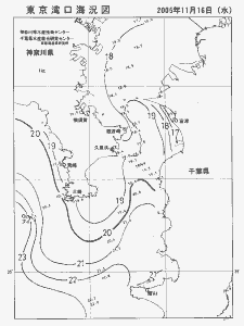 東京湾口海況図(2005/11/16)
