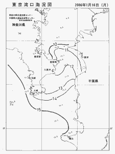 東京湾口海況図(2006/01/16)