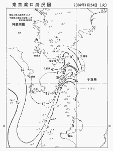 東京湾口海況図(2006/01/24)