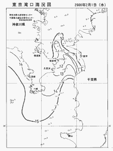 東京湾口海況図(2006/02/01)