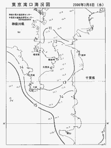 東京湾口海況図(2006/03/08)