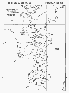 東京湾口海況図(2006/07/08)
