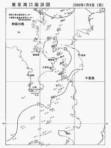 東京湾口海況図(2006/07/09)
