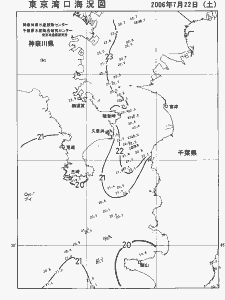 東京湾口海況図(2006/07/22)