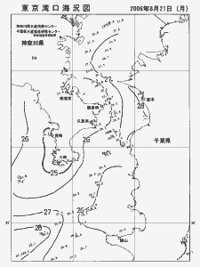 東京湾口海況図(2006/08/21)