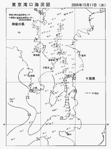 東京湾口海況図(2006/10/11)
