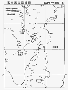 東京湾口海況図(2006/10/21)