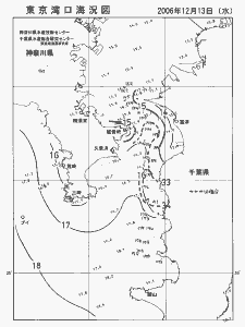 東京湾口海況図(2006/12/13)
