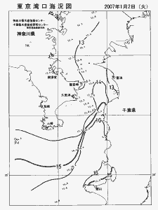 東京湾口海況図(2007/01/02)