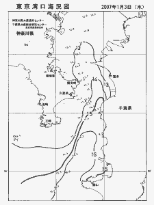 東京湾口海況図(2007/01/03)