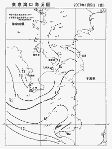 東京湾口海況図(2007/01/05)