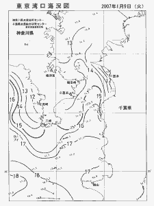 東京湾口海況図(2007/01/09)