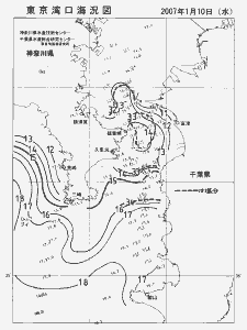 東京湾口海況図(2007/01/10)