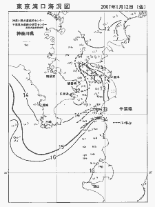 東京湾口海況図(2007/01/12)