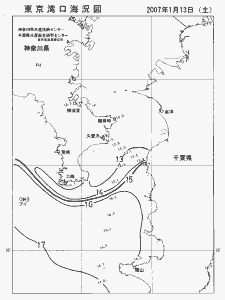 東京湾口海況図(2007/01/13)