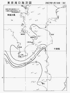 東京湾口海況図(2007/01/14)