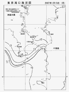 東京湾口海況図(2007/01/15)