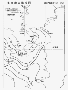東京湾口海況図(2007/01/16)