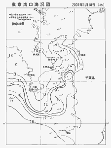 東京湾口海況図(2007/01/18)