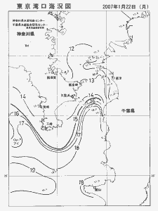 東京湾口海況図(2007/01/22)