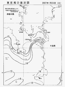 東京湾口海況図(2007/01/23)