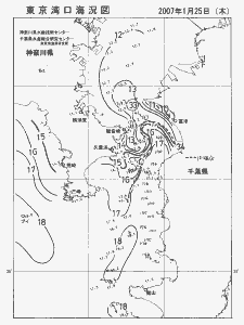 東京湾口海況図(2007/01/25)
