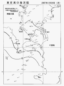 東京湾口海況図(2007/01/29)