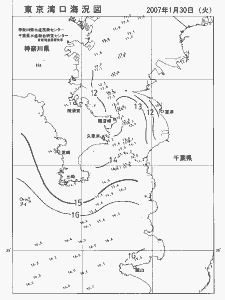 東京湾口海況図(2007/01/30)