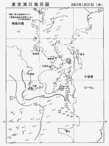 東京湾口海況図(2007/01/31)