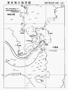 東京湾口海況図(2007/02/13)