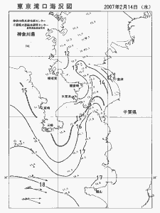 東京湾口海況図(2007/02/14)