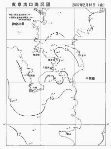 東京湾口海況図(2007/02/16)
