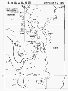 東京湾口海況図(2007/02/19)