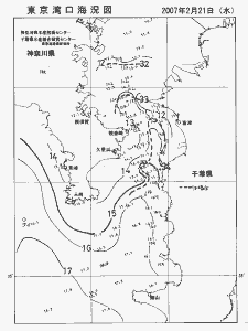 東京湾口海況図(2007/02/21)