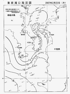 東京湾口海況図(2007/02/22)