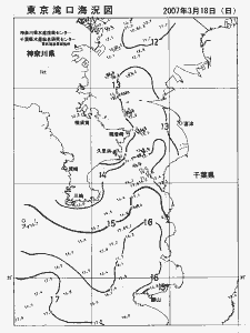 東京湾口海況図(2007/03/18)