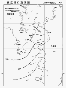 東京湾口海況図(2007/04/09)