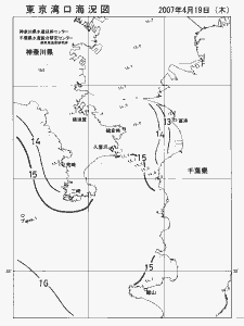 東京湾口海況図(2007/04/19)