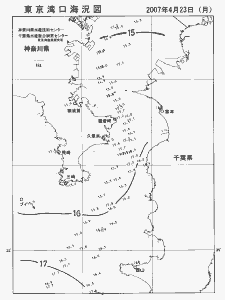 東京湾口海況図(2007/04/23)