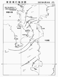 東京湾口海況図(2007/06/18)