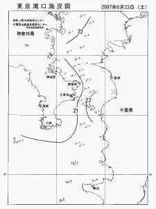 東京湾口海況図(2007/06/23)